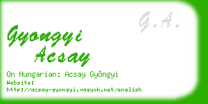 gyongyi acsay business card